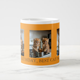 Grande Tasse Collage de photos de chats Meilleure maman de chat