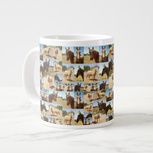Grande Tasse Collage de photos de chevaux Palomino,