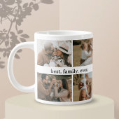 Grande Tasse Collage de photos de famille - 8 photos Texte pers