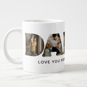 Grande Tasse Collage de photos de lettre PAPA