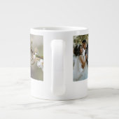 Grande Tasse Collage de photos de mariage personnalisé (Dos)