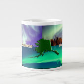 Grande Tasse Collage des aurores boréales de l'Alaska (Devant)