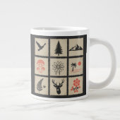 Grande Tasse Collage des timbres de nature (Droite)