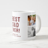 Grande Tasse Collage photo Best Dad Ever 4 (Devant droit)