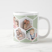 Grande Tasse Collage photo géométrique 9 Image Sage Vert (Droite)