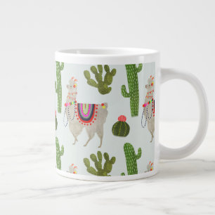 Grande Tasse Collection Llamarama   Cactus & Llama Motif