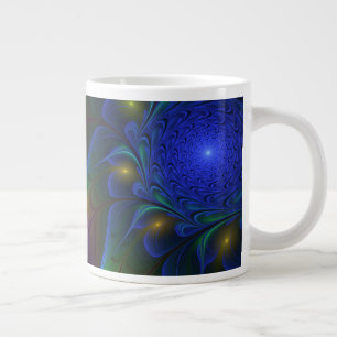 Grande Tasse Coloré Lumineux Abstrait moderne Trippy Fractal