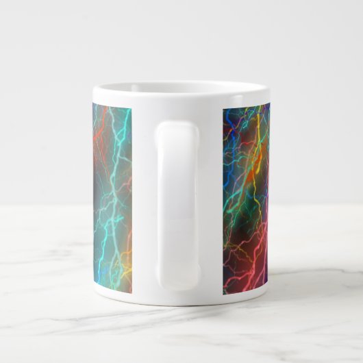 Grande Tasse Colorful Rainbow Lightning Storm (Dos)