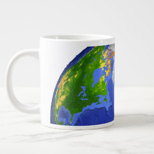 Grande Tasse Complétez La Terre Avec Des Données Topographiques