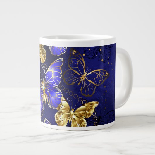Grande Tasse Composition avec papillons Sapphire (Devant droit)