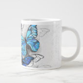 Grande Tasse Composition des White and Blue Butterflies (Droite)