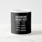 Grande Tasse Comptable amusant Humour comptable à taux horaire  (Devant)