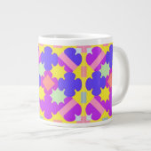 Grande Tasse Conception Abstraite Géométrique Colorée (Devant droit)