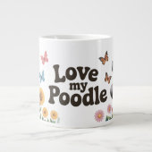 Grande Tasse Conception adorable de Poodle Lover avec des tourn (Devant)