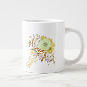Grande Tasse Conception artistique de fleurs à colorier