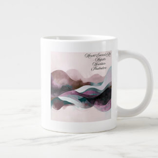 Grande Tasse Conception d'art abstrait | Minimaliste moderne