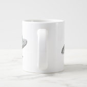 Grande Tasse Conception de broderie de machine de mouche verte (Dos)