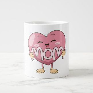 Grande Tasse Conception de câlin de coeur de maman Kawaii