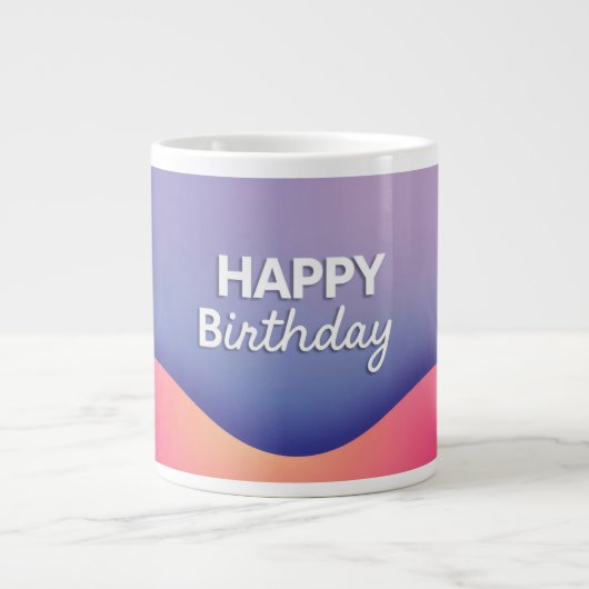 Grande Tasse Conception de Célébration d'Anniversaire (Devant)