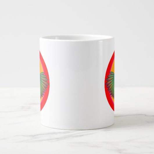 Grande Tasse Conception de cercle de poulet (Devant)