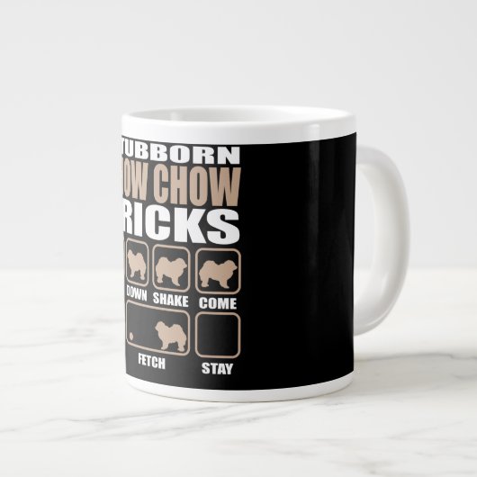 Grande Tasse Conception de Chow Chow Tricks (Devant droit)