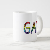 Grande Tasse Conception de Doodle Gay (Devant droit)