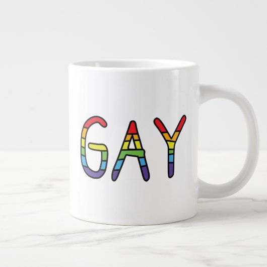 Grande Tasse Conception de Doodle Gay (Droite)