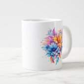 Grande Tasse Conception de fleurs florales aquarelle-24683 (Devant droit)