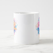 Grande Tasse Conception de fleurs florales aquarelle-24683 (Devant)