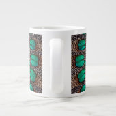 Grande Tasse Conception de fractale de plume de faisan (Dos)