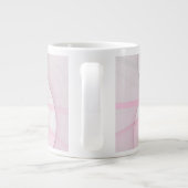 Grande Tasse Conception de fractale grise rose clair abstraite (Dos)