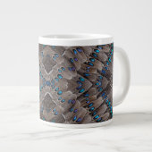 Grande Tasse Conception de fractale Plume de Faisan (Devant droit)