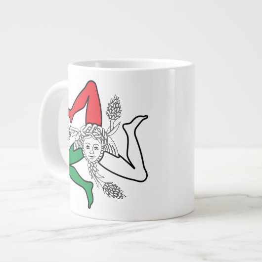 Grande Tasse Conception de la Trinacrie méduse sicilienne (Devant gauche)