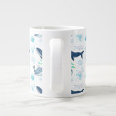 Grande Tasse Conception de l'aquarelle adorable pour la baleine (Dos)
