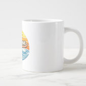 Grande Tasse Conception de nom de coucher de soleil rétro Aaron (Droite)