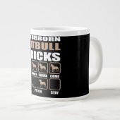 Grande Tasse Conception de Pitbull Tricks tachetée (Devant droit)