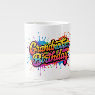Grande Tasse Conception de projection de peinture colorée pour