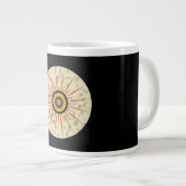 Grande Tasse Conception de soleil levant rétro boho (Devant droit)