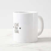 Grande Tasse Conception de style plus élégant Je t'aime (Devant droit)