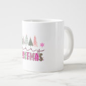 Grande Tasse Conception de sublimation d'arbre de Noël Boho mig (Devant droit)