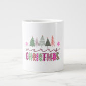Grande Tasse Conception de sublimation d'arbre de Noël Boho mig (Devant)