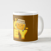 Grande Tasse Conception de texte de miel mignon (Devant droit)