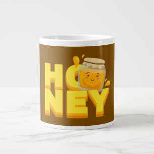 Grande Tasse Conception de texte de miel mignon
