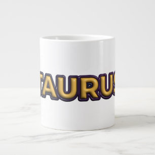 Grande Tasse Conception de texte du signe du zodiaque Taureau