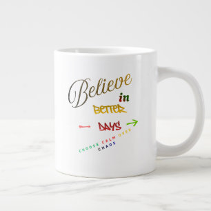 Grande Tasse Conception de texte moderne minimaliste motivation