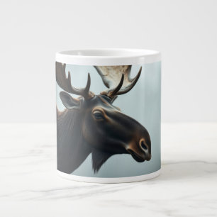 Grande Tasse Conception d'élan bleu