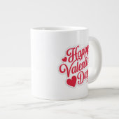 Grande Tasse "Conception des voeux Heureuses Saintes-Valentin (Devant droit)