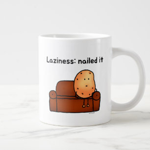 Grande Tasse Conception d'humour de dessin animé de pomme de te