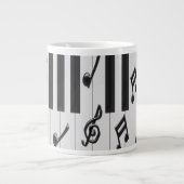 Grande Tasse Conception du clavier de piano (Devant)