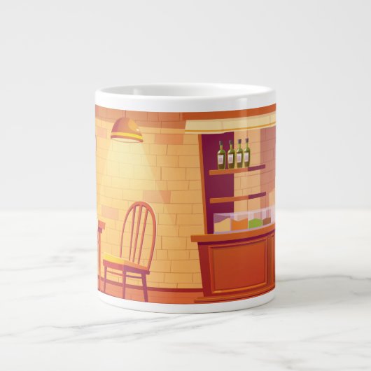 Grande Tasse Conception enveloppante de café mignon (Devant)